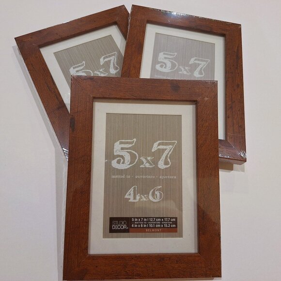 Lot of 3 Walnut Finish Frame - NWT - Picture 1 of 4